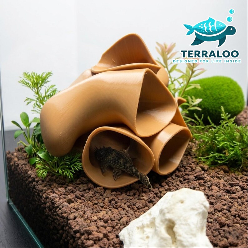 Pleco Hotel Aquarium Cave with pleco