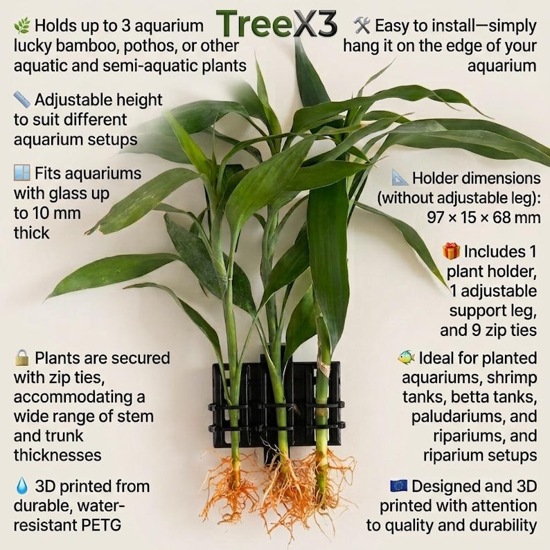 TreeX3 Adjustable Aquarium Plant Holder