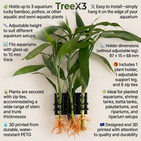 TreeX3 Adjustable Aquarium Plant Holder